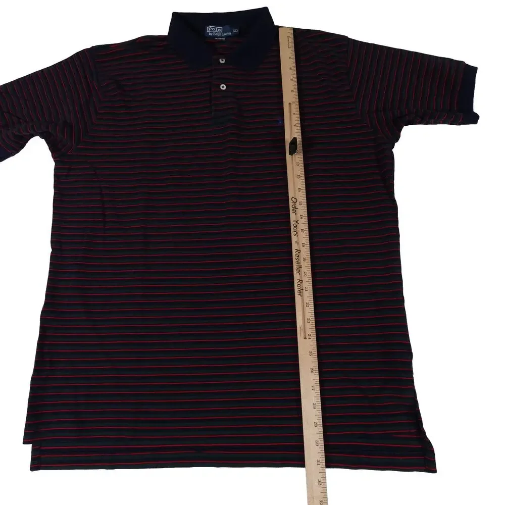 Ralph Lauren Vintage Y2K Striped Streetwear Polo Shirt Men's XXL